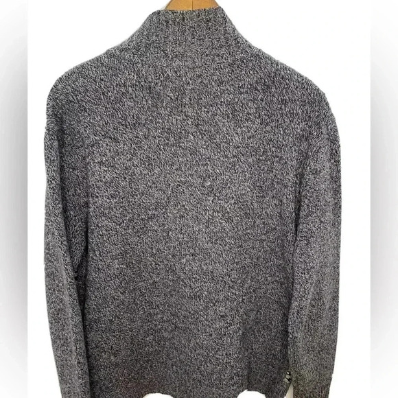 JOGGER 100% Wool Sweater Full Zip Mens Large Pockets Geometric Knit Collared - Picture 4 of 13